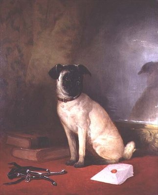 Odbicie - Portret mopsa autorstwa William Snr. Shayer