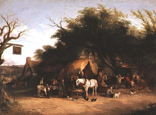 Podróżni odpoczywający w Country Inn autorstwa William Snr. Shayer