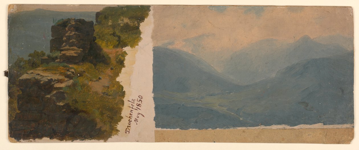 Studium krajobrazu, Drachenfels, Niemcy autorstwa William Stanley Haseltine