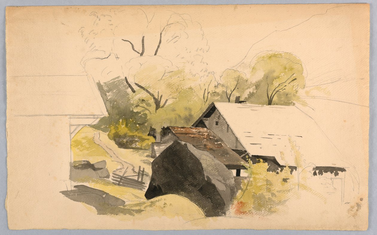 Studium krajobrazu, Szwajcaria autorstwa William Stanley Haseltine