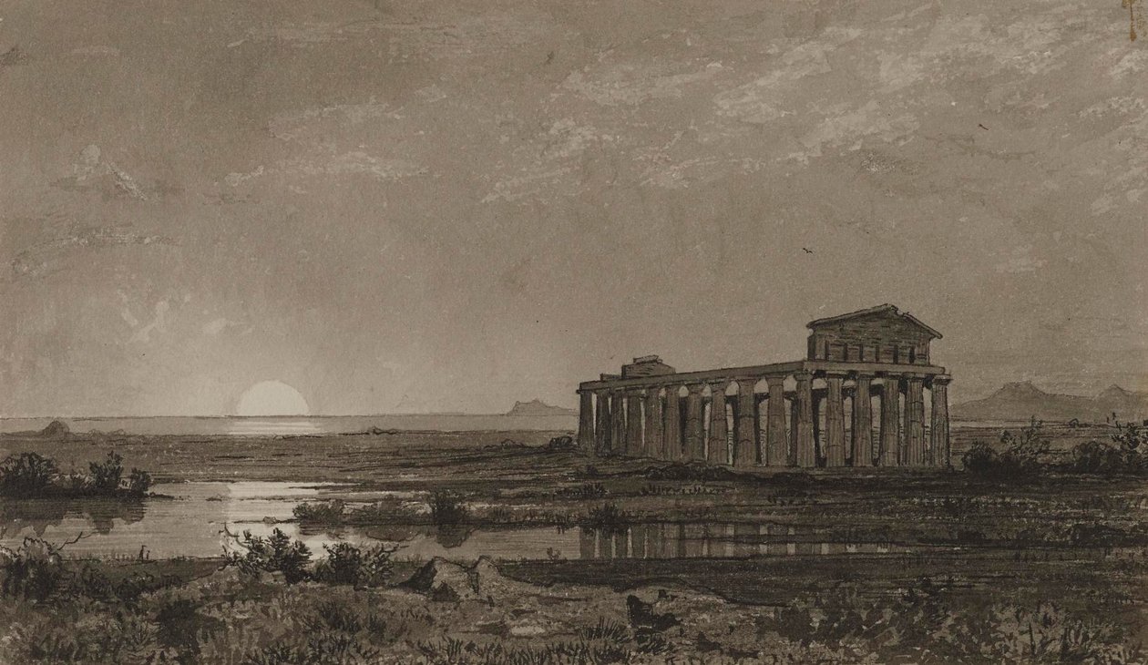Świątynia Ceres w Paestum (świątynia Ateny) autorstwa William Stanley Haseltine