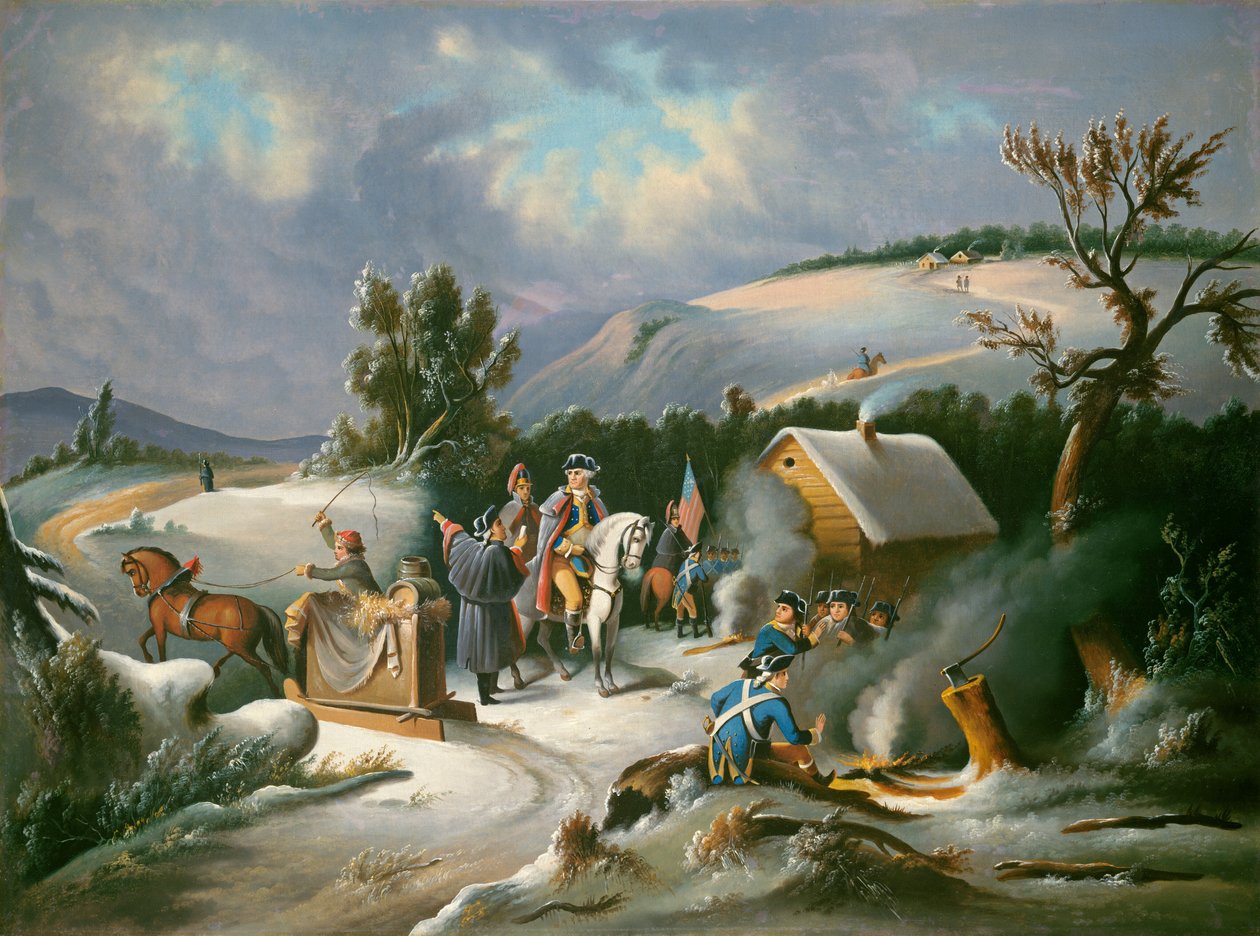 Waszyngton w Valley Forge, połowa XIX wieku (olej na płótnie) autorstwa William Stephen Coleman