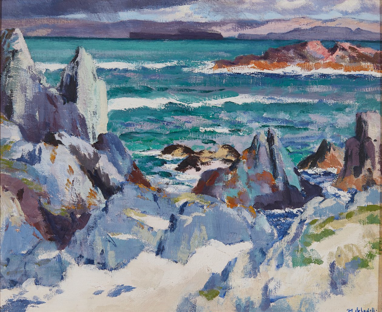 Widok z zamku Skibo (olej na płótnie) autorstwa William Stewart MacGeorge