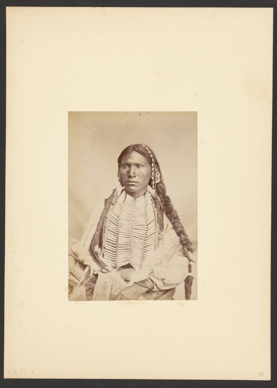 Odważny Kiowa w stroju wojennym [prawdopodobnie Koi-khan-hole] autorstwa William Stinson Soule