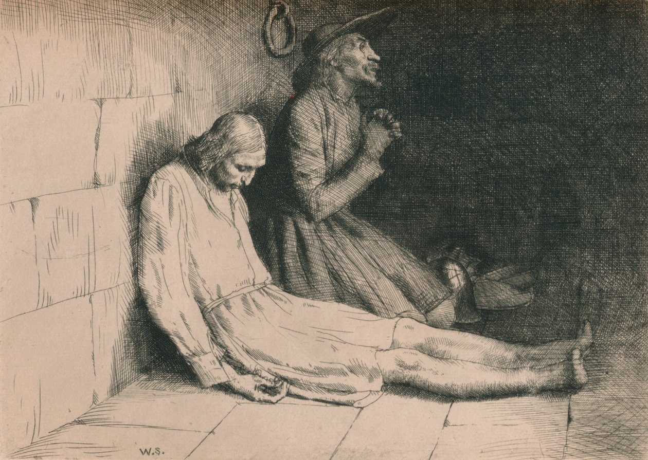 Chrześcijanin i pełni nadziei w lochach, c1916 autorstwa William Strang