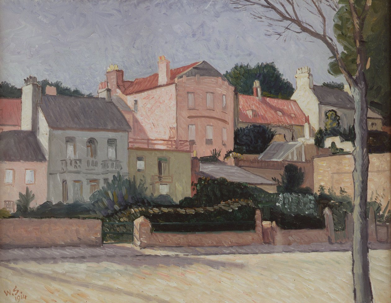 Domy w Hampstead, 1914 autorstwa William Strang