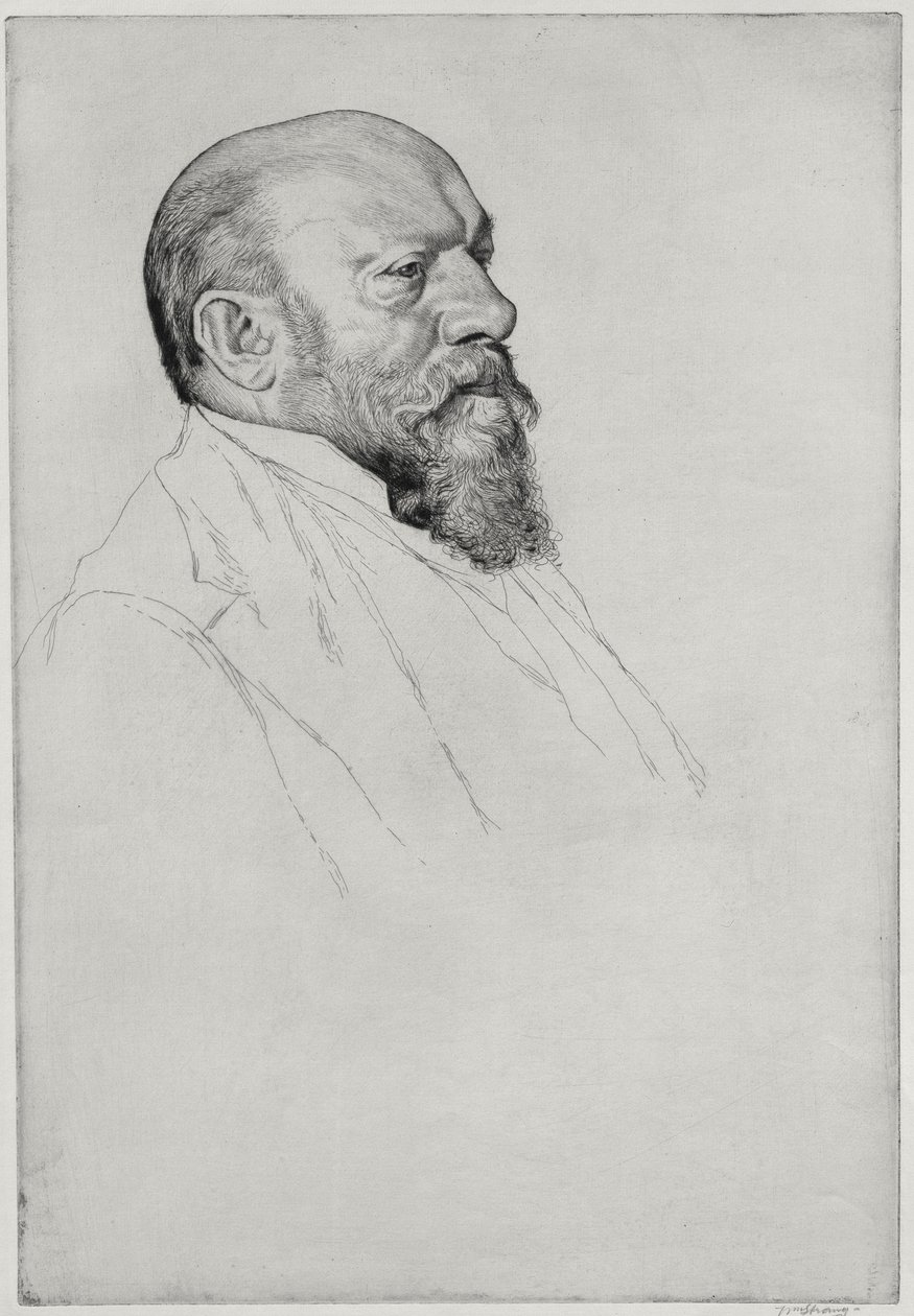 Portret Hansa Richtera (1843-1916), węgierskiego dyrygenta autorstwa William Strang
