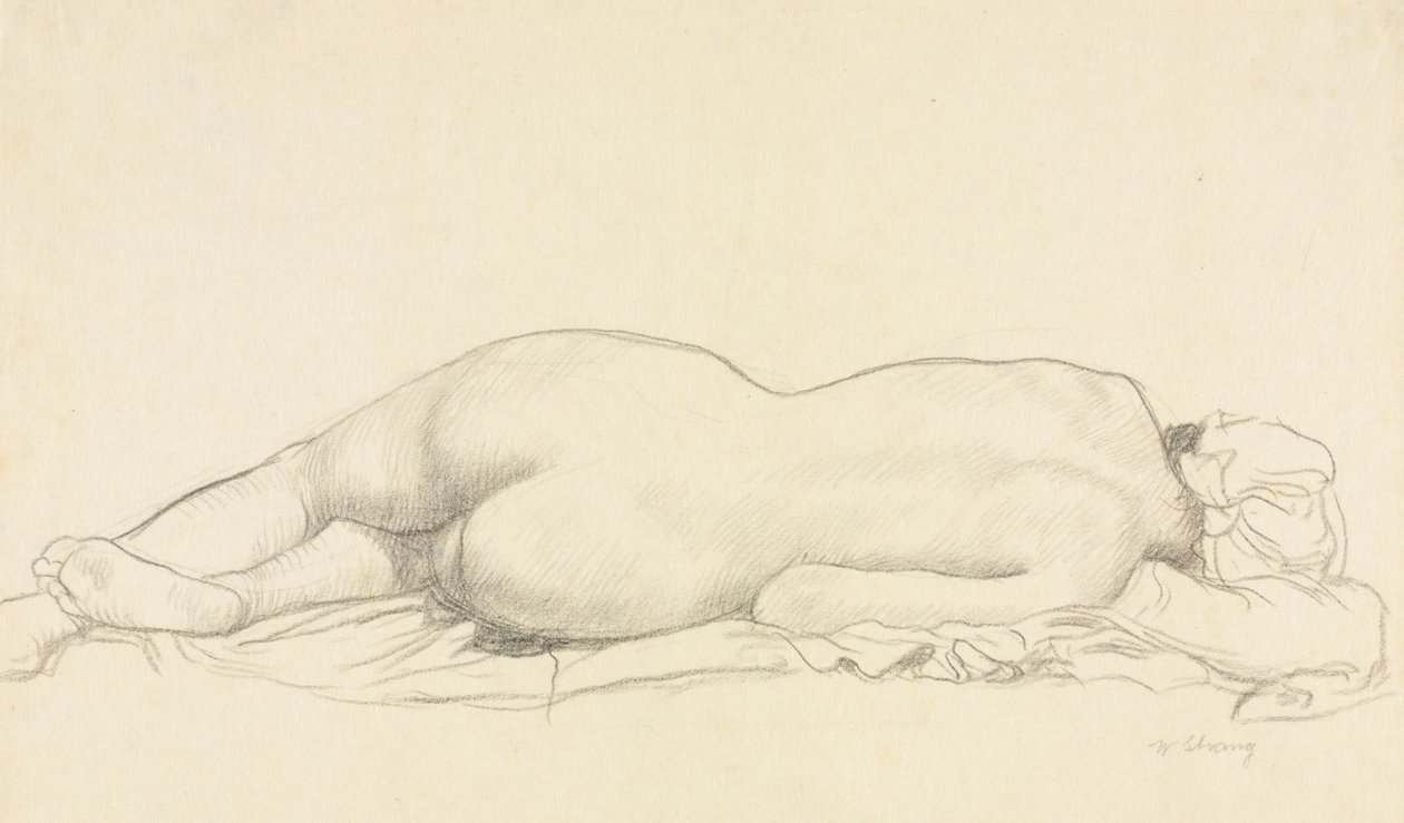 Leżąca nago. autorstwa William Strang