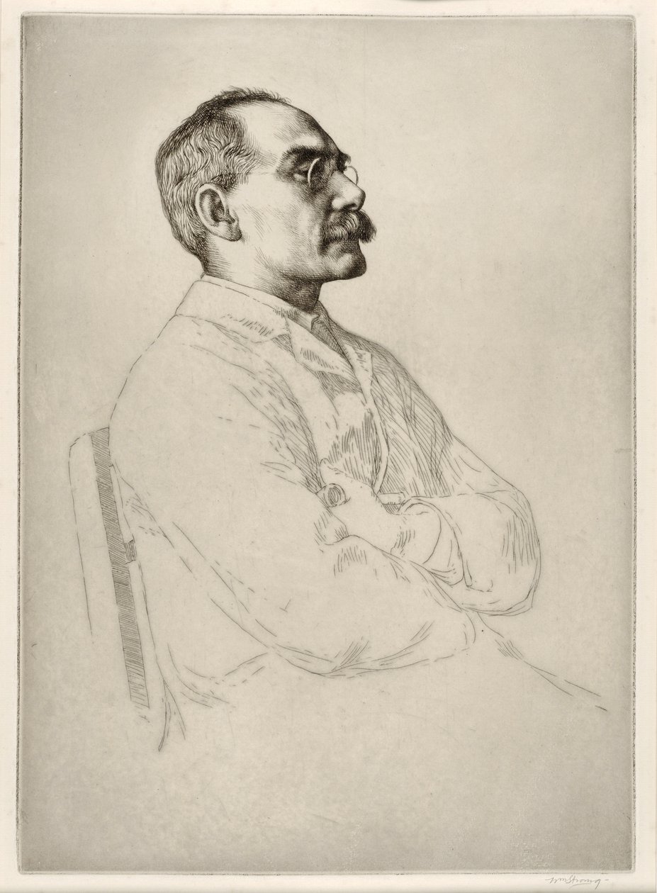 Rudyard Kipling (1865 - 1936), wyd. 1898 autorstwa William Strang