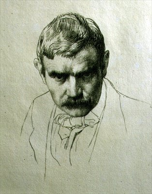 Autoportret, c.1895 (lito) autorstwa William Strang