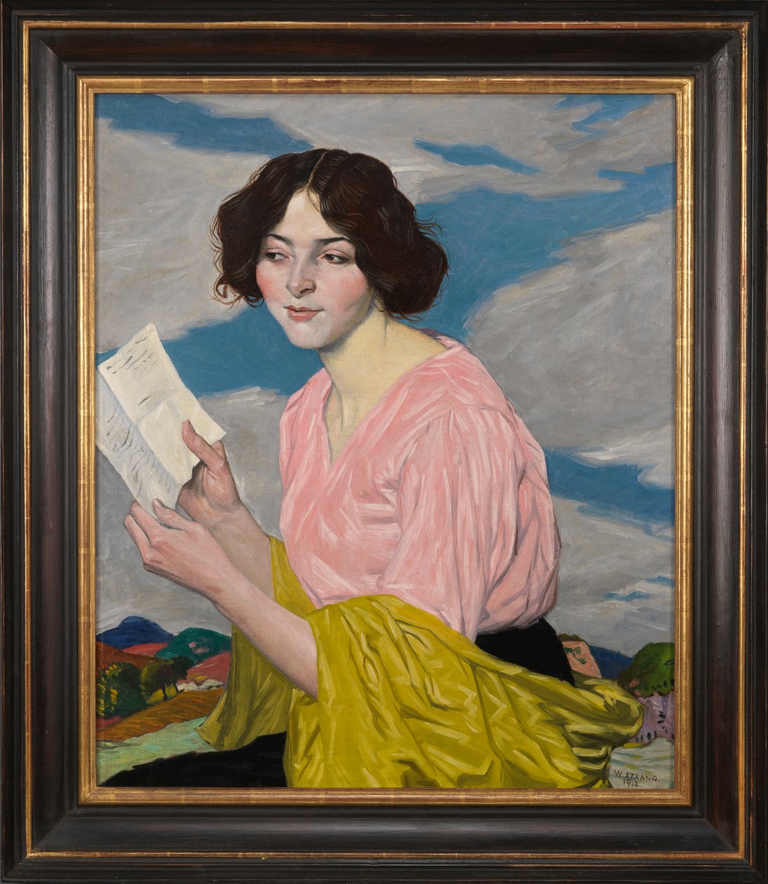 List miłosny (portret Dory Labbette) ok. 1918 r. autorstwa William Strang