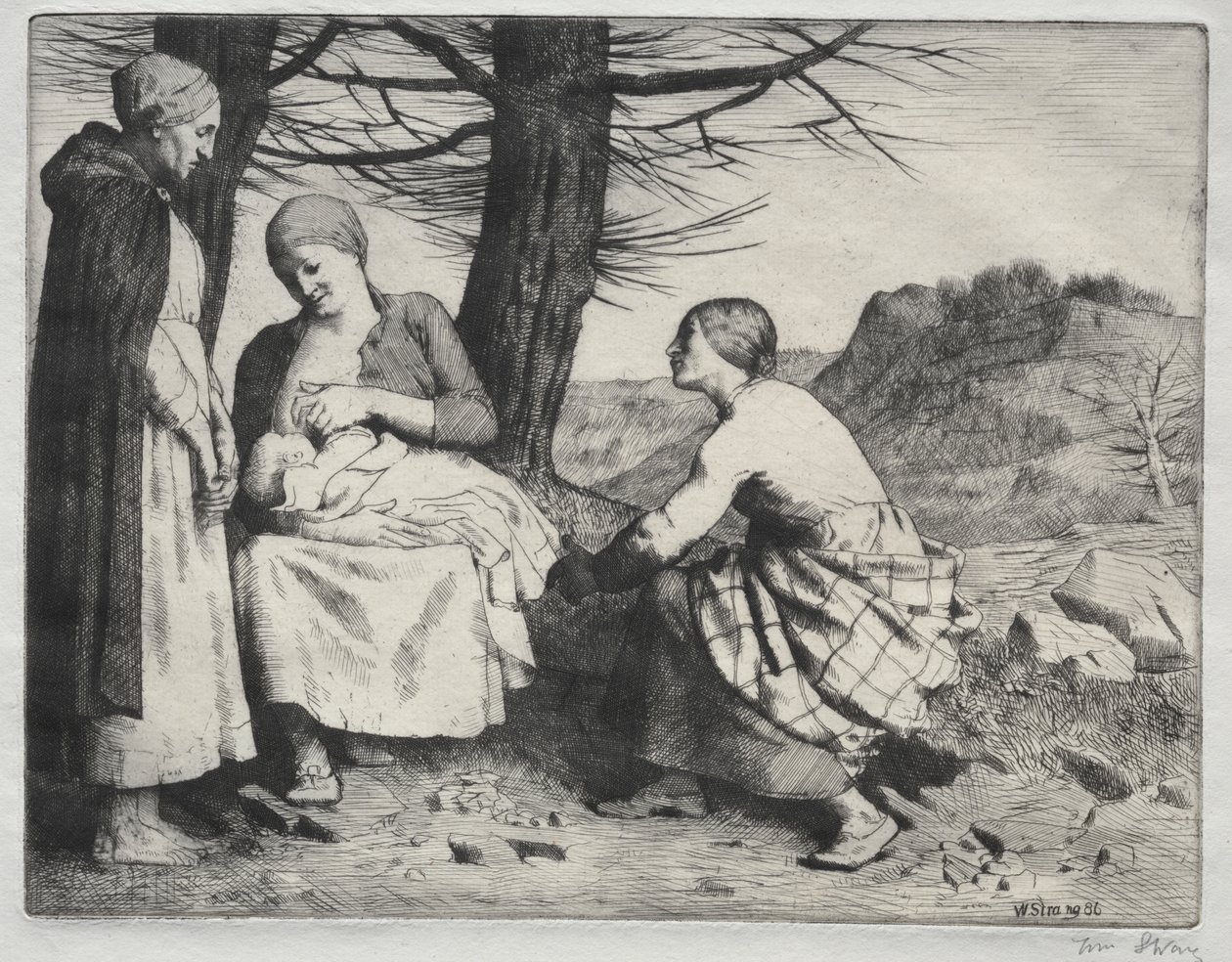 Kobieta i dziecko autorstwa William Strang