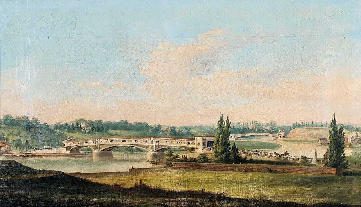 Widok na most nad rzeką Schuylkill autorstwa William Strickland
