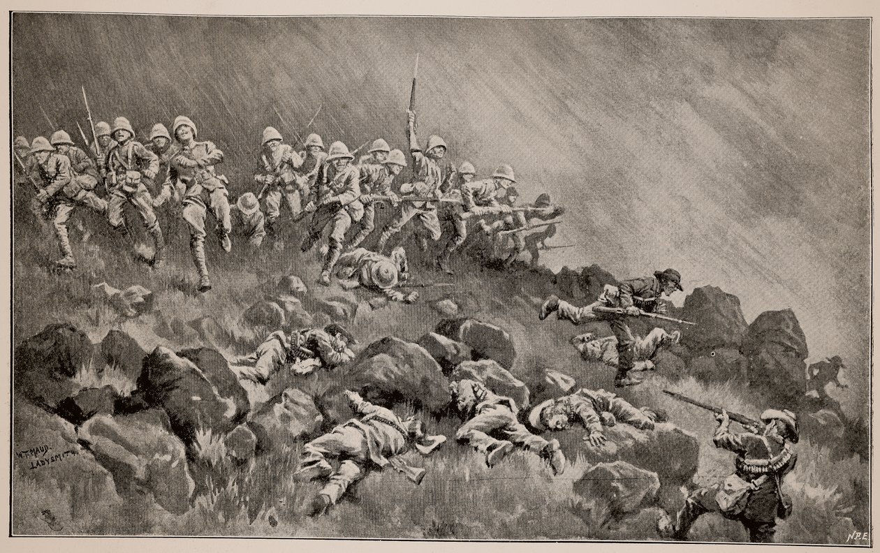 Wielki atak na Ladysmith: The Devons Clearing Wagon Hill autorstwa William T. Maud