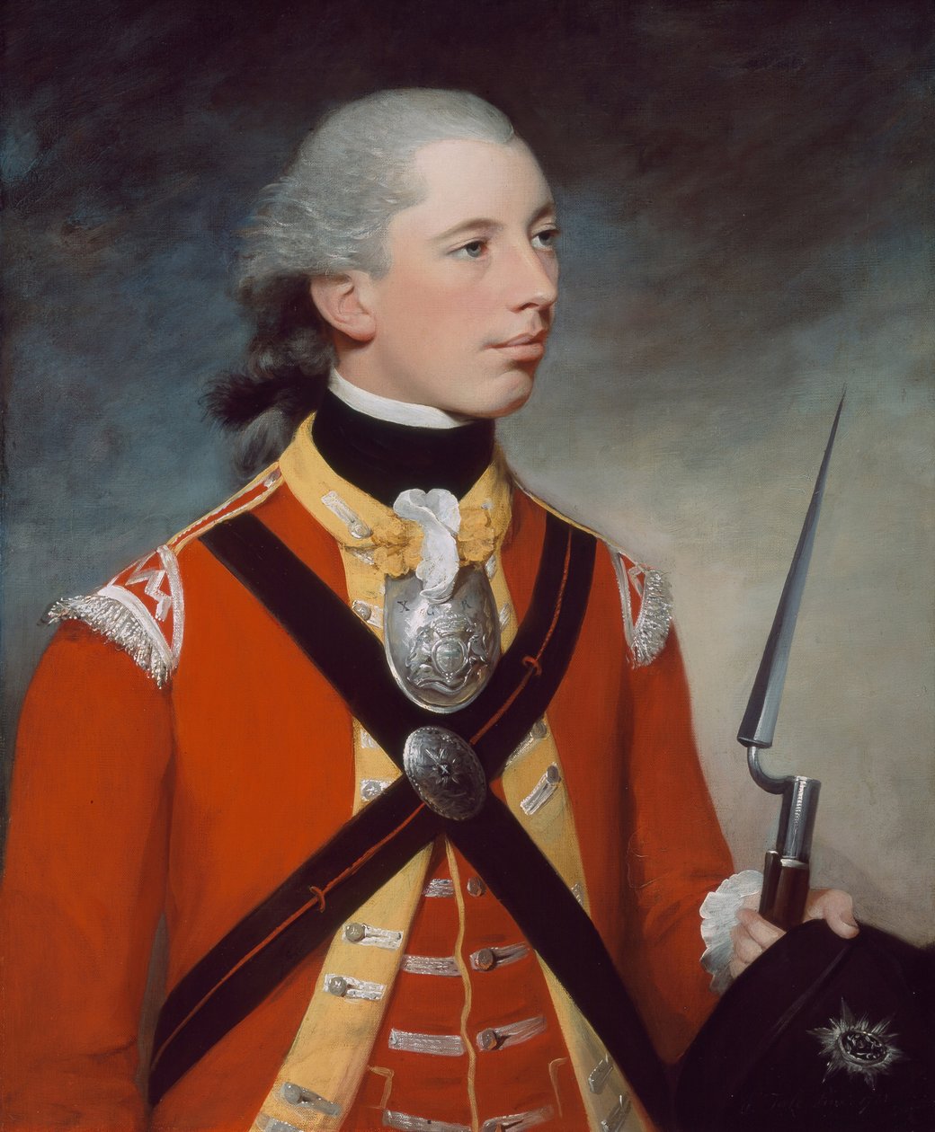 Kapitan Thomas Hewitt, 10. Pułk Piechoty, który dowodził Lekką Kompanią w Lexington, 1781 r autorstwa William Tate