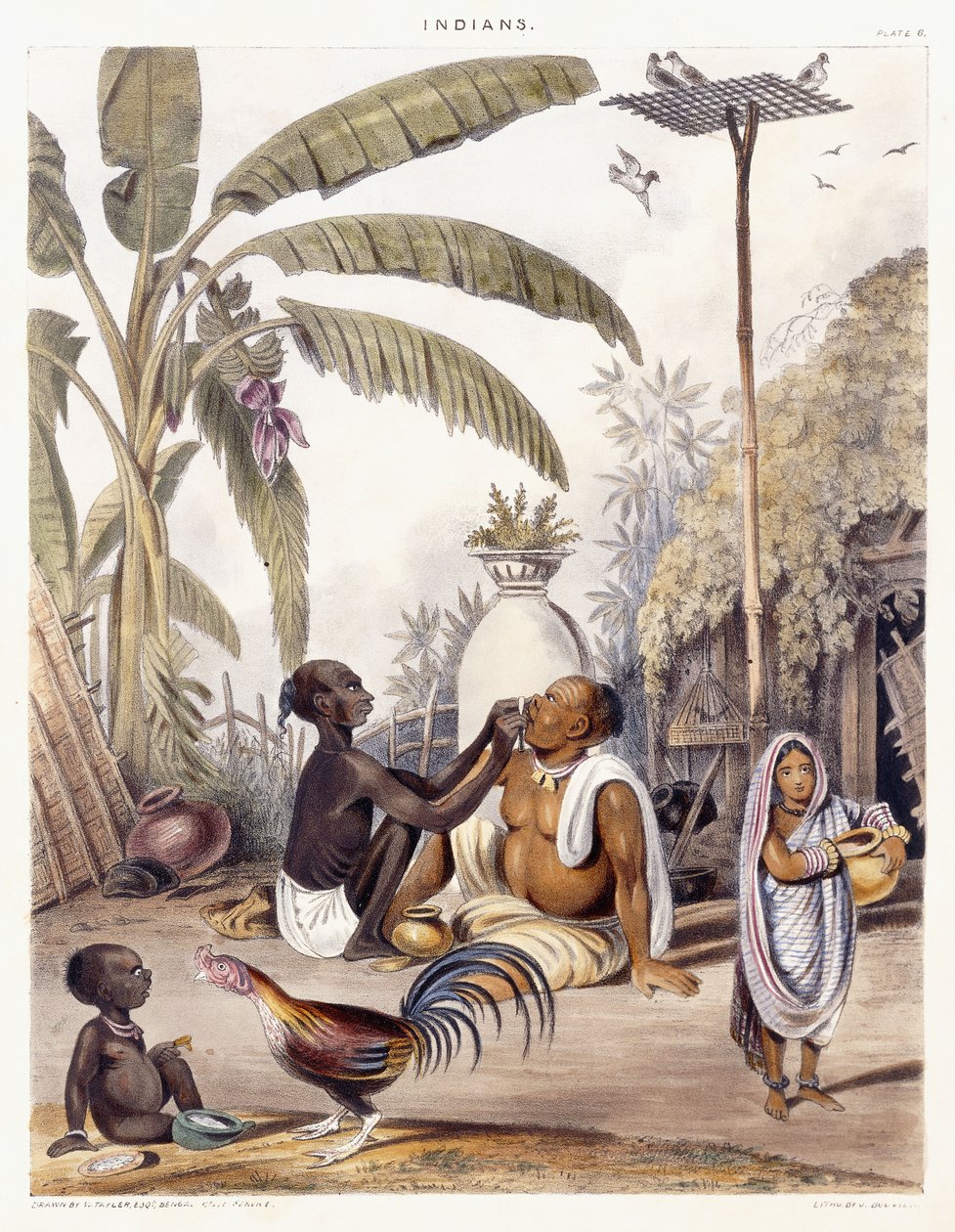 Wiejski fryzjer, 1842 autorstwa William Tayler