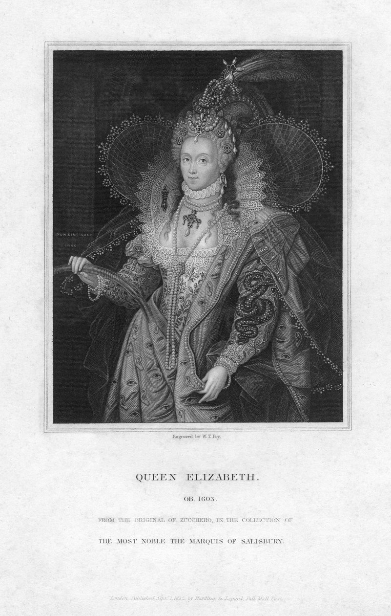 Elżbieta I, królowa Anglii, 1832. autorstwa William Thomas Fry
