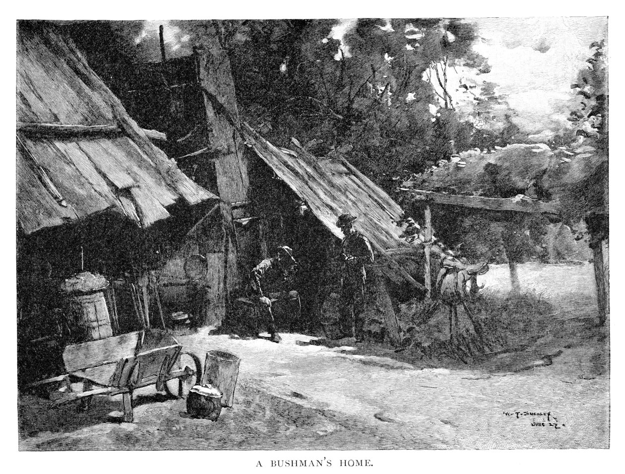 Dom Buszmanów, Australia, 1886. autorstwa William Thomas Smedley