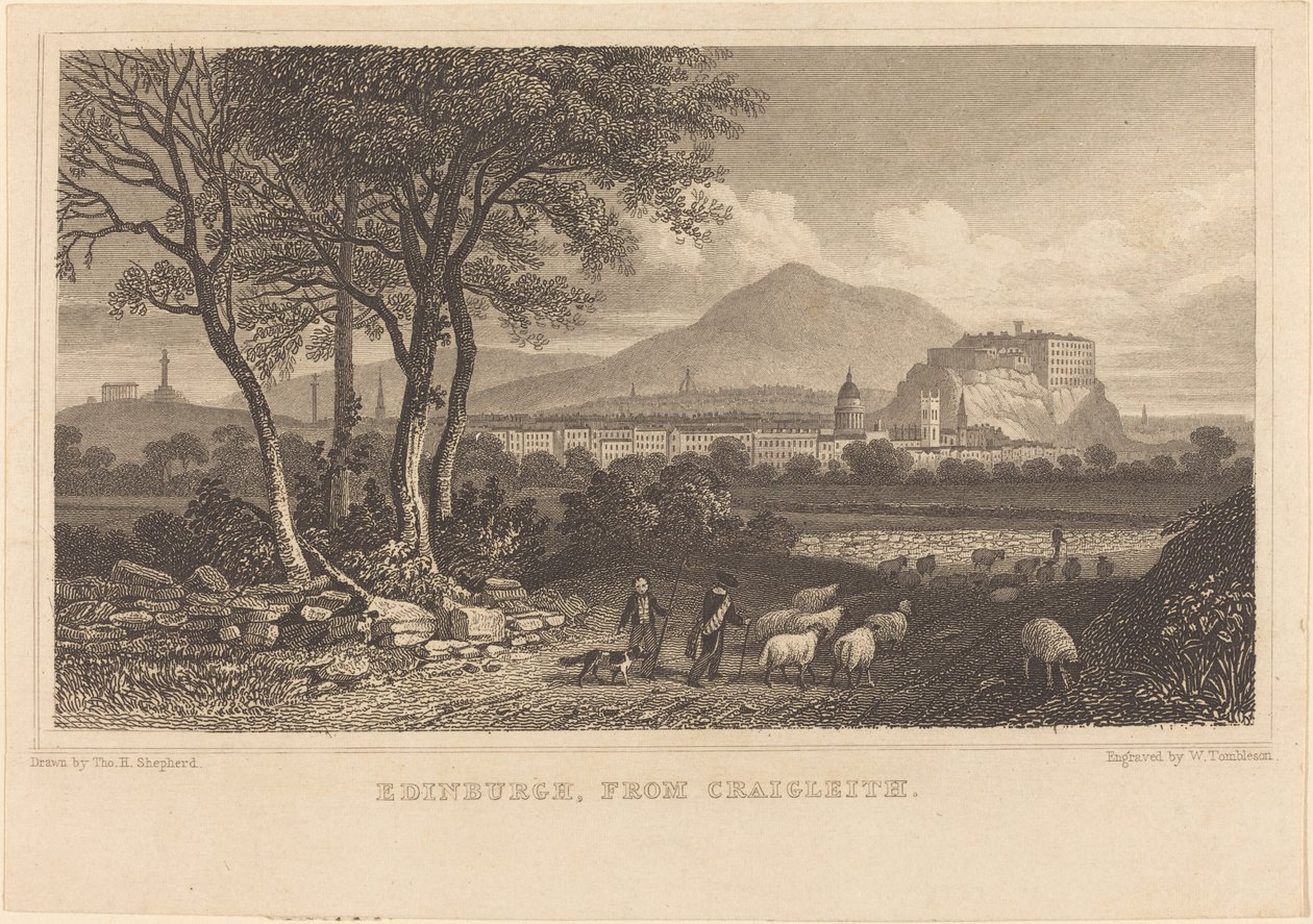 Edynburg, od Craigleith autorstwa William Tombleson after Thomas Hosmer Shepherd