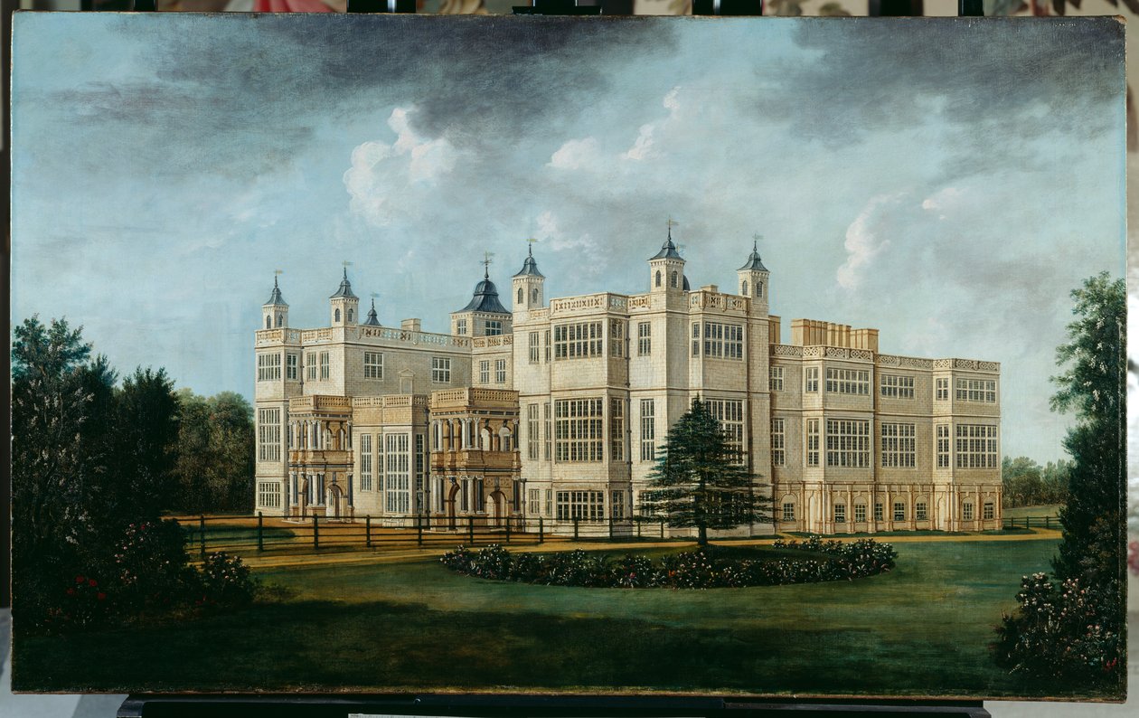 Audley End z południowego zachodu (olej na płótnie) autorstwa William Tomkins