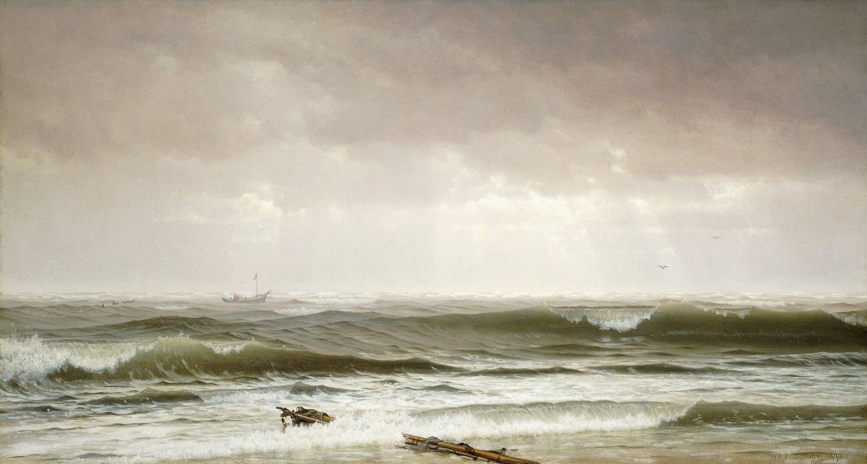 Wzdłuż brzegu, 1870 autorstwa William Trost Richards