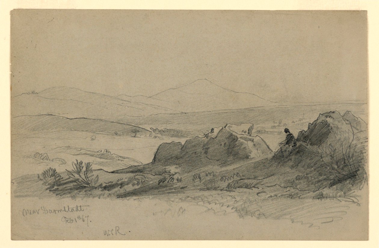Krajobraz, Darmstadt, Niemcy autorstwa William Trost Richards