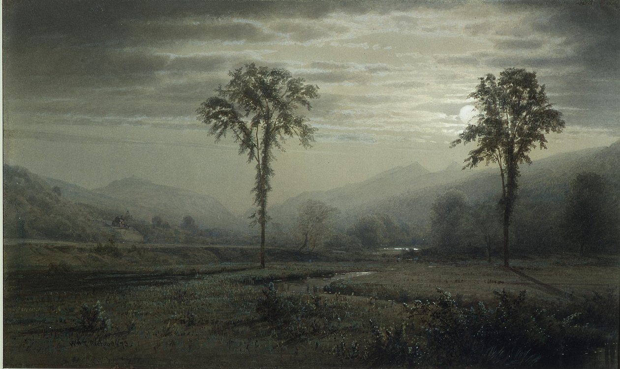 Blask księżyca na górze Lafayette w stanie New Hampshire autorstwa William Trost Richards