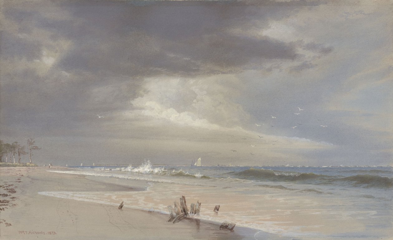 W pobliżu zatoki, Atlantic City autorstwa William Trost Richards