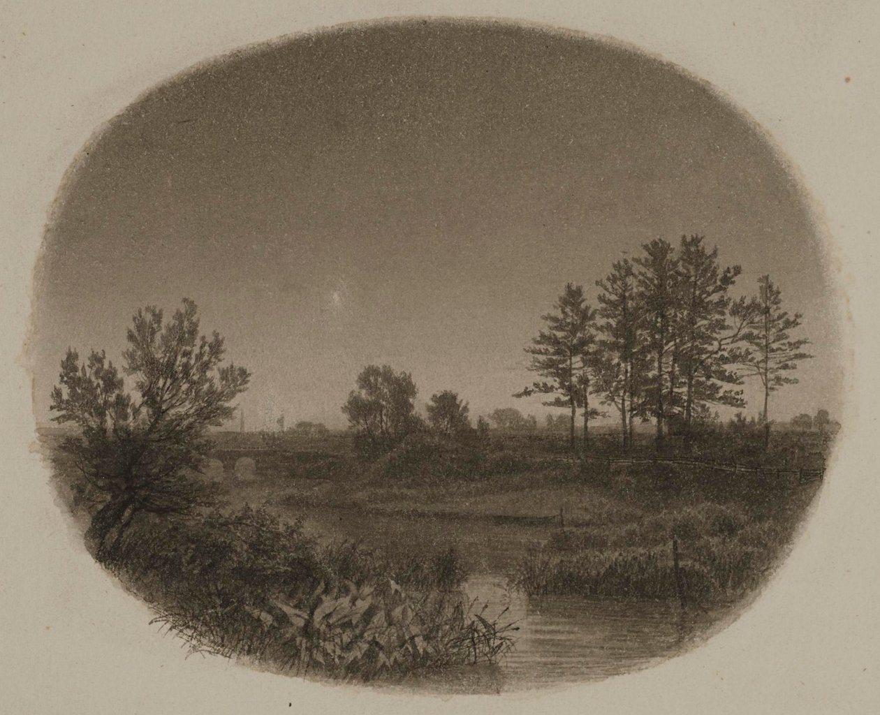 Krajobraz rzeczny z gwiazdą wieczorną autorstwa William Trost Richards