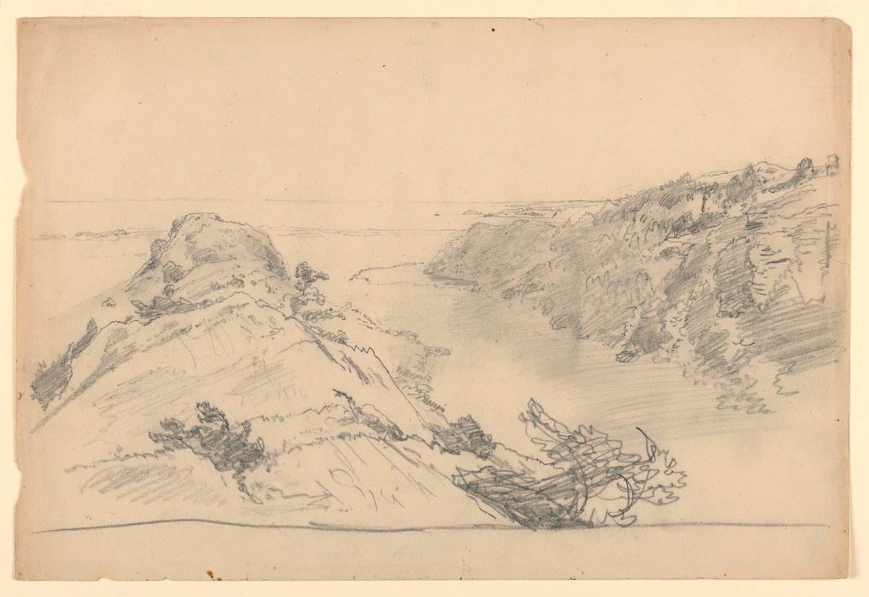 Studium do „Od raju do czyśćca, Newport” autorstwa William Trost Richards