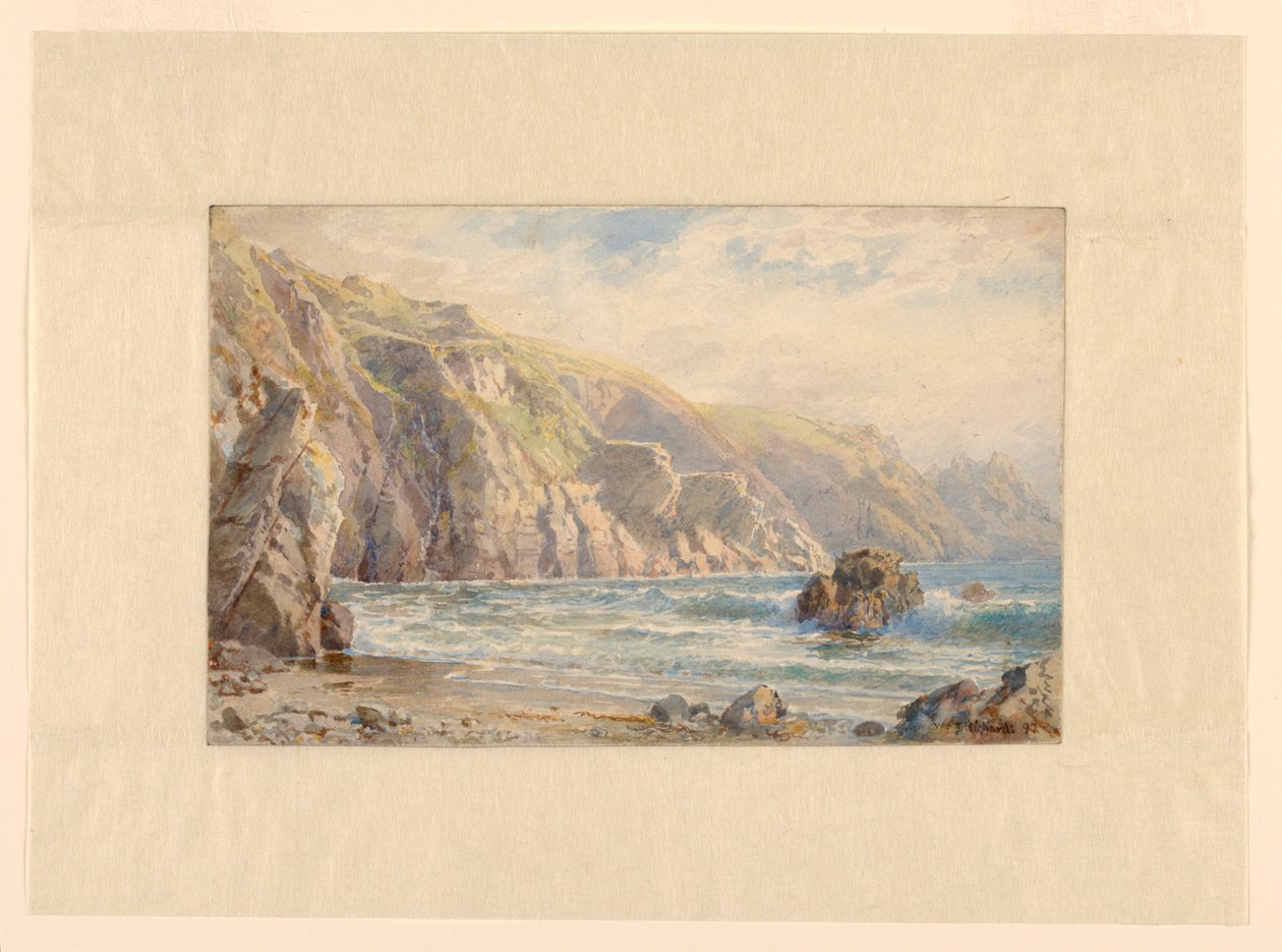 Studium dla "Moulin Huet Bay, Guernsey" autorstwa William Trost Richards