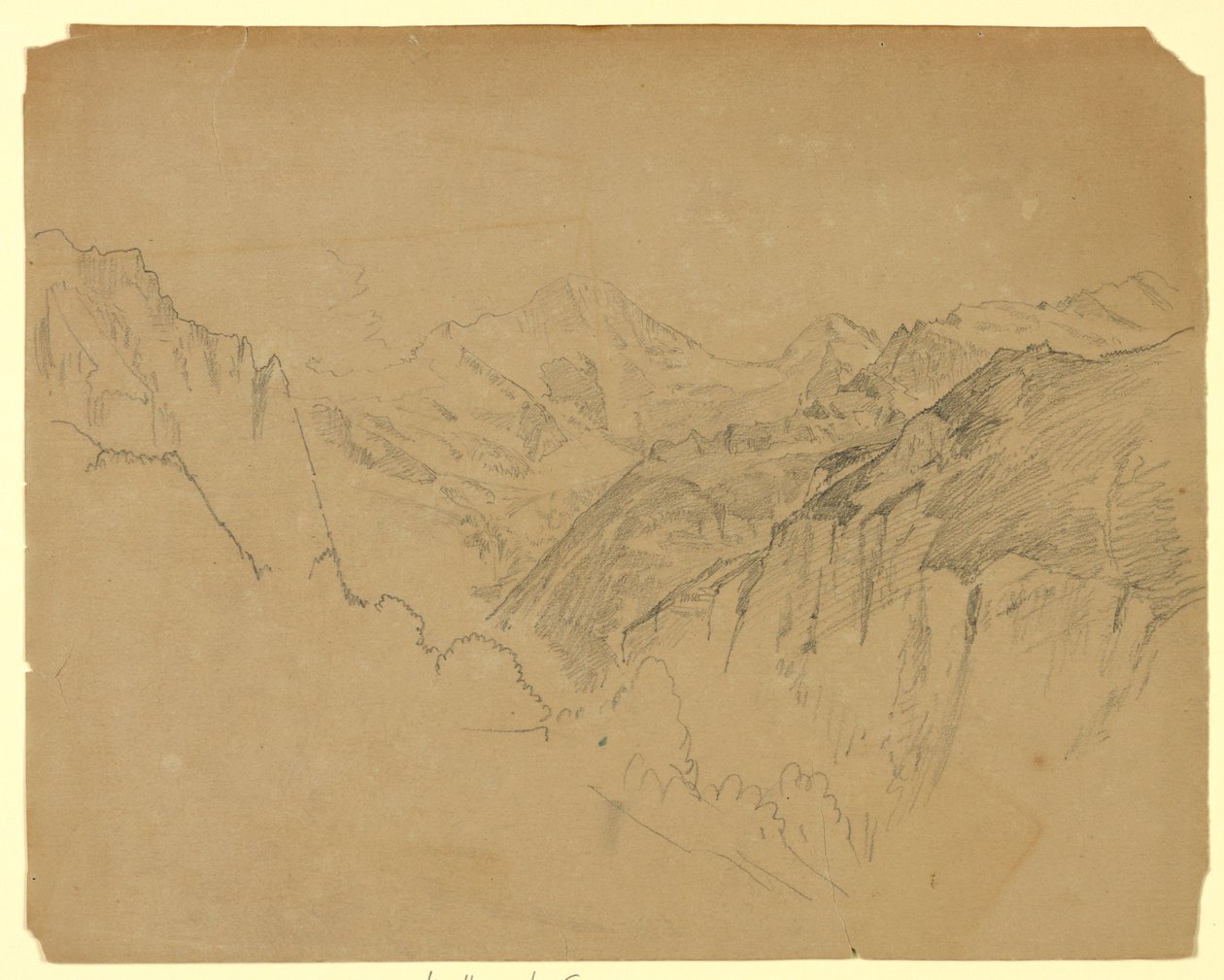 Studium krajobrazu, Lauterbrunnen, Szwajcaria autorstwa William Trost Richards