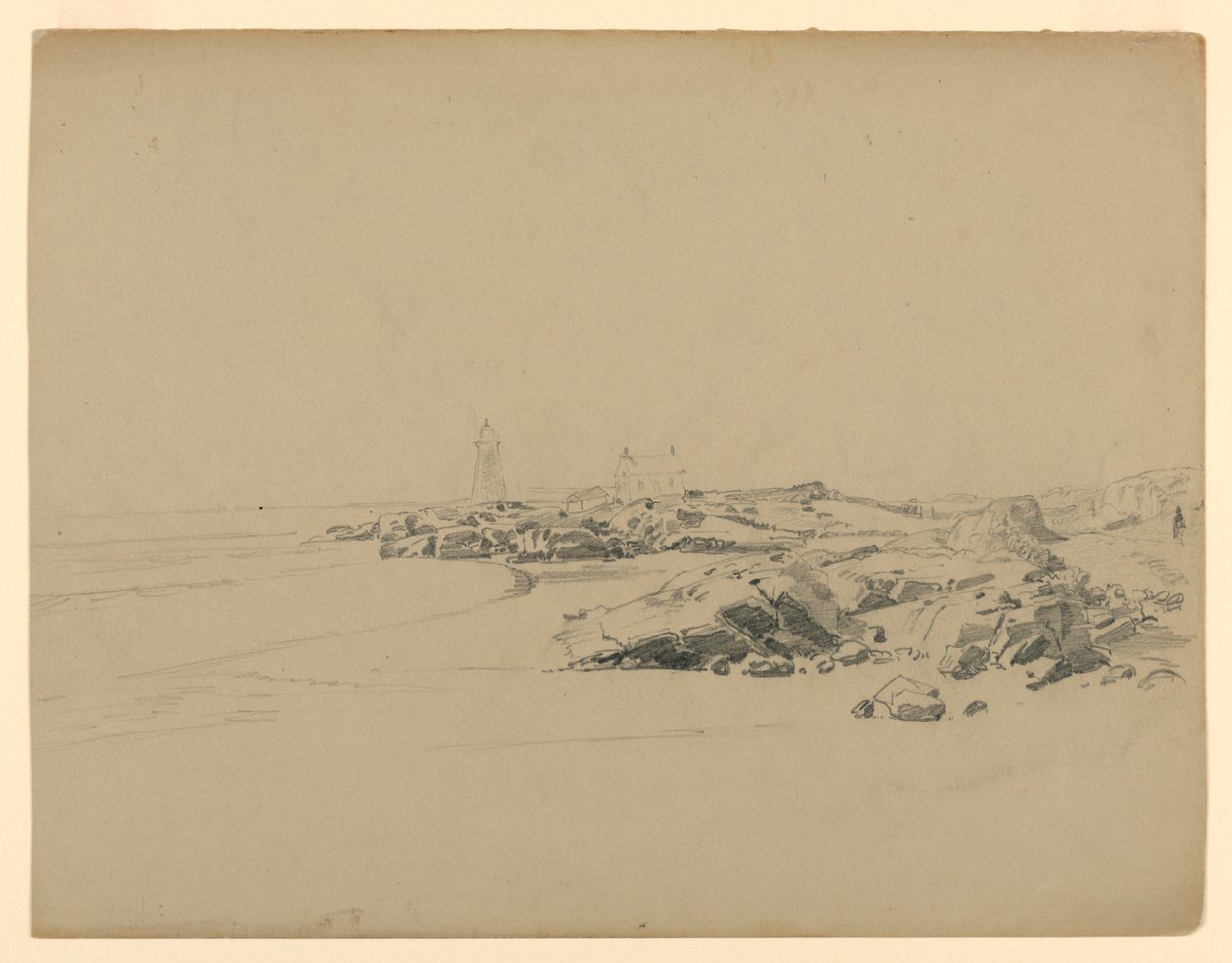 Studium wybrzeża morskiego, Point Judith, RI autorstwa William Trost Richards