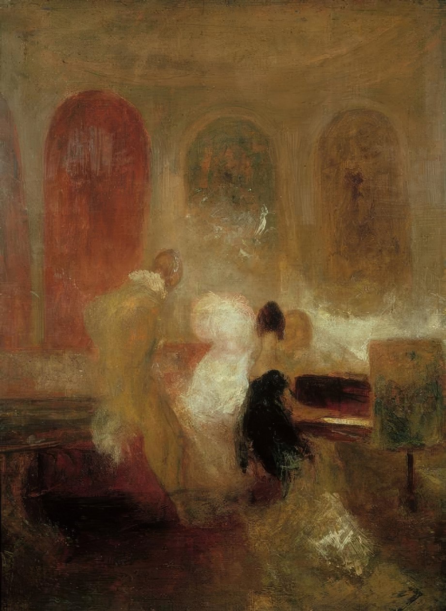 Music Party, East Cowes Castle (Muzyka w East Cowes Castle) autorstwa Joseph Mallord William Turner