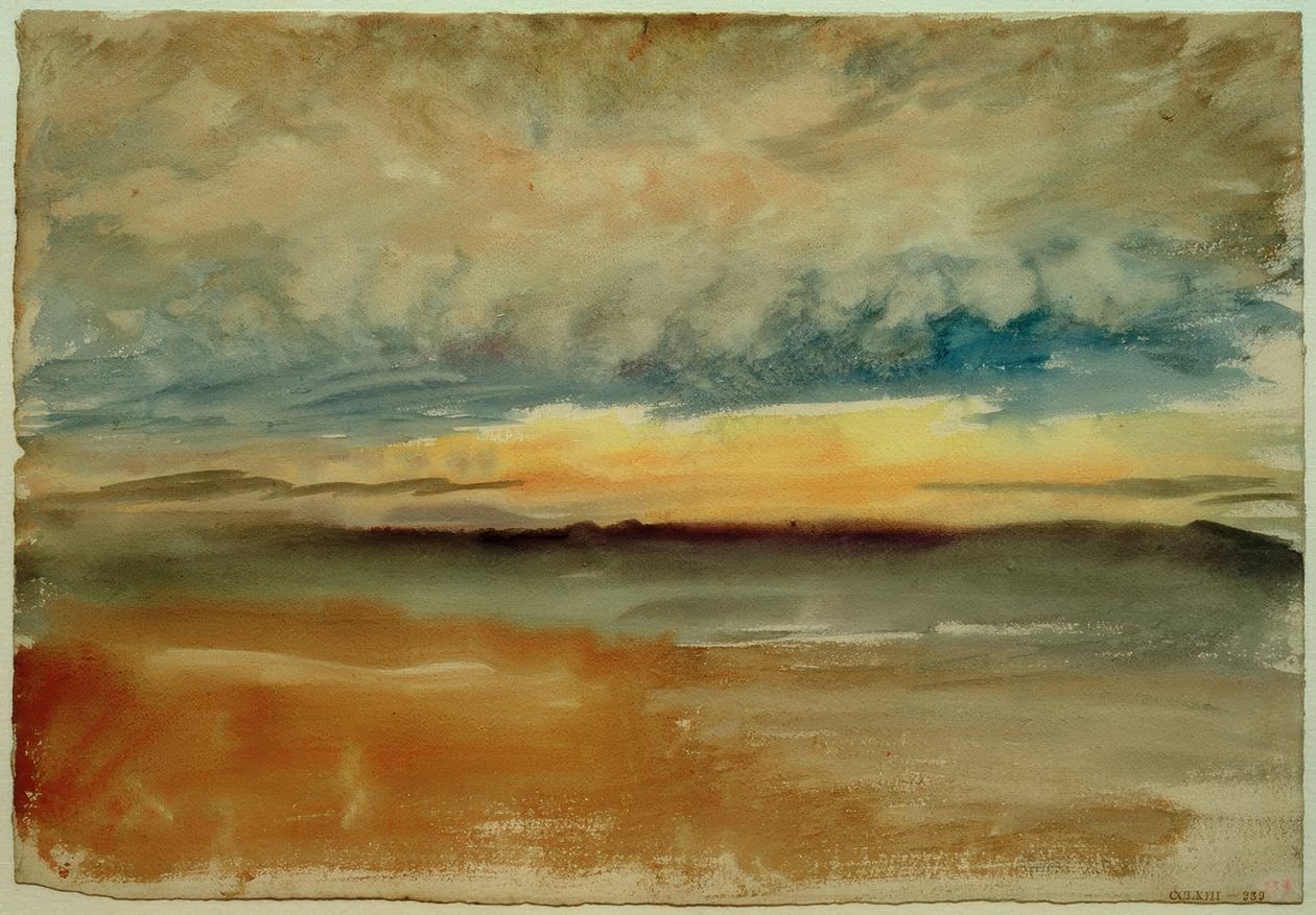 Burzowy zachód słońca autorstwa Joseph Mallord William Turner
