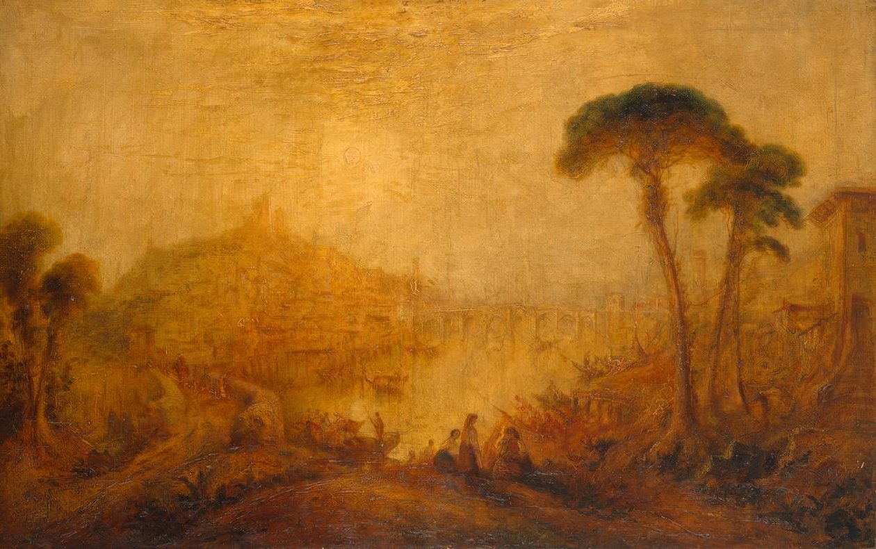 Starożytny krajobraz z postaciami autorstwa Joseph Mallord William Turner