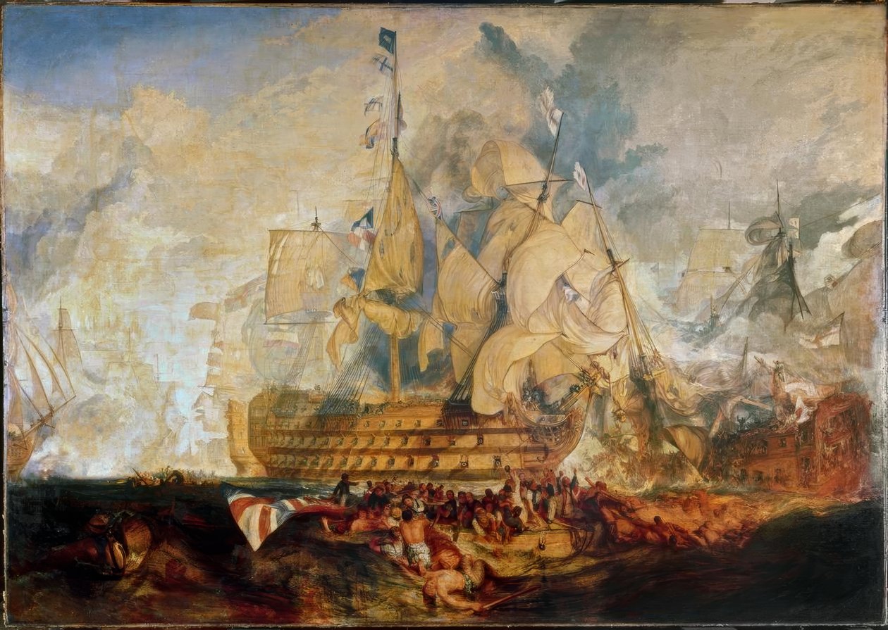 Bitwa pod Trafalgar autorstwa Joseph Mallord William Turner