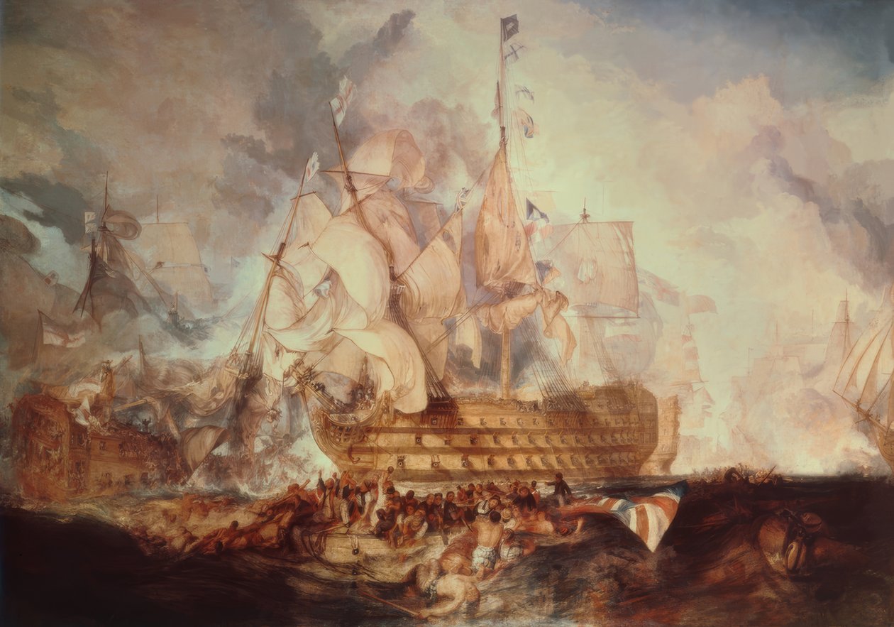 Bitwa pod Trafalgar autorstwa Joseph Mallord William Turner