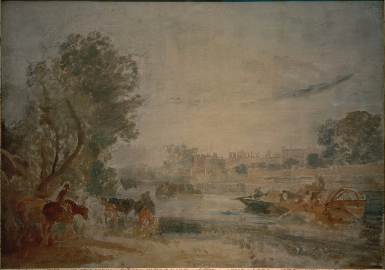Hampton Court, od Tamizy autorstwa Joseph Mallord William Turner