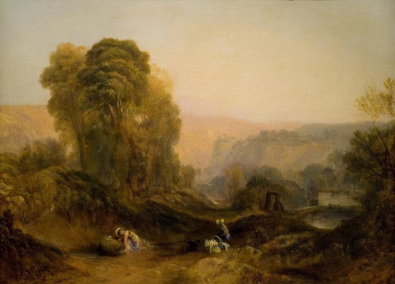 Wieś w Derbyshire autorstwa Joseph Mallord William Turner