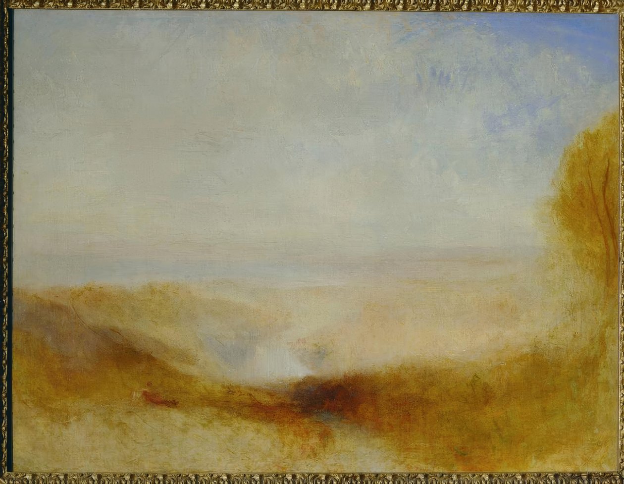 Krajobraz z rzeką i zatoką w oddali autorstwa Joseph Mallord William Turner