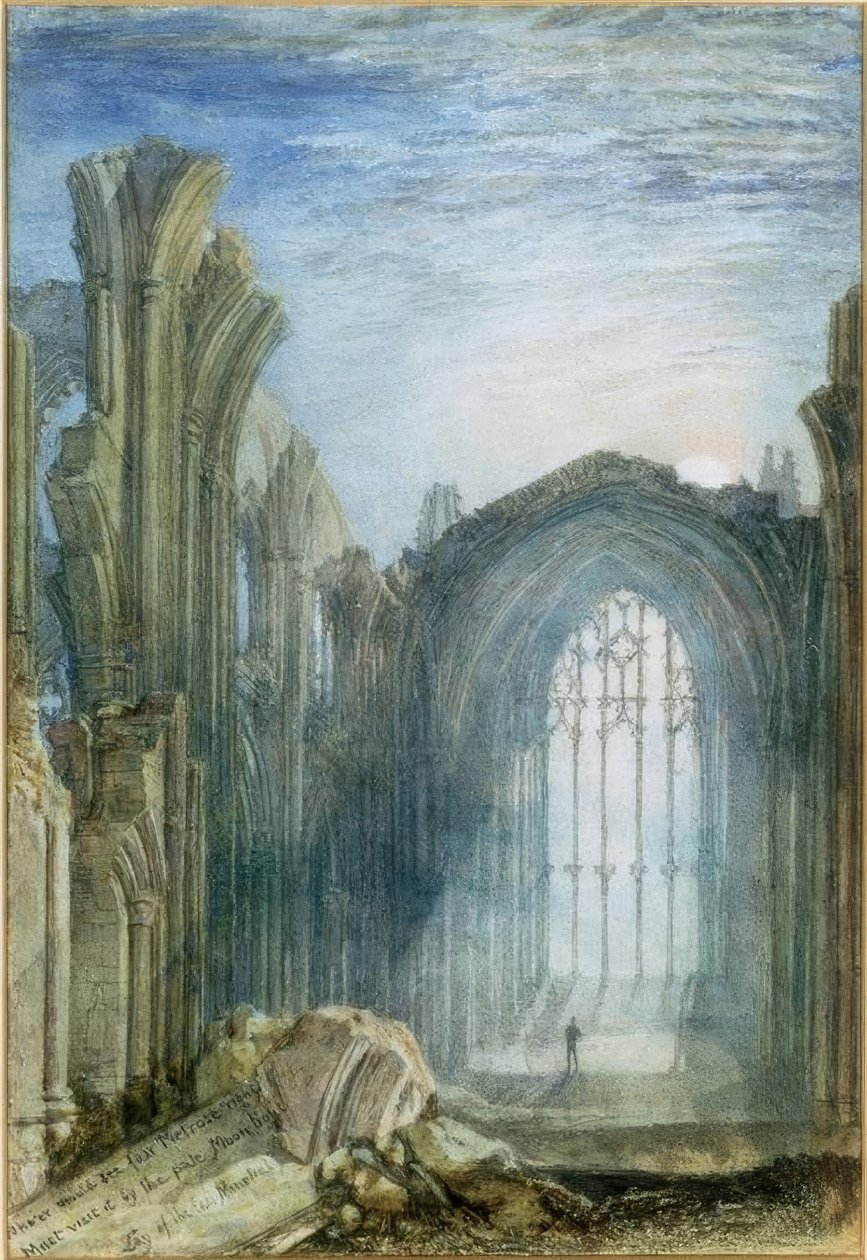 Opactwo Melrose: ilustracja do The La . Sir Waltera Scotta autorstwa Joseph Mallord William Turner