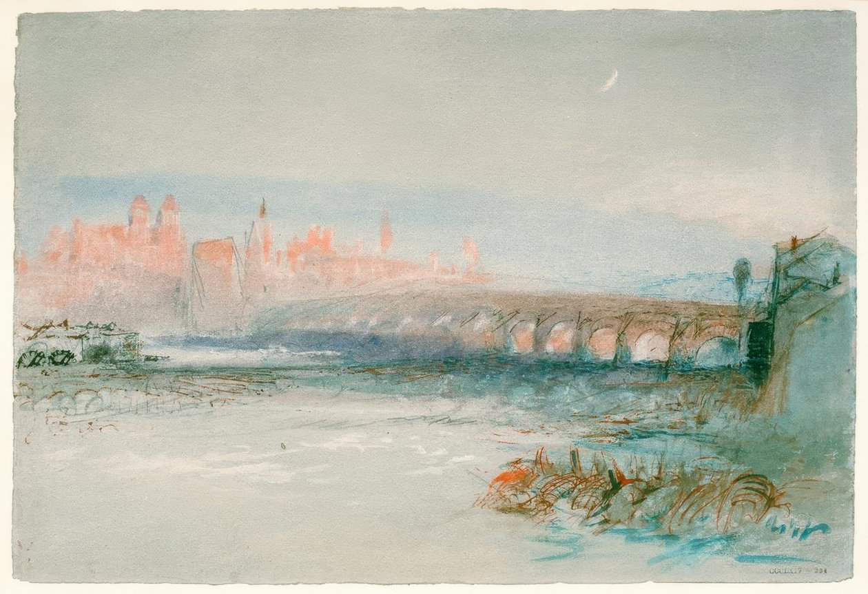 Ratyzbona widziana zza Dunaju autorstwa Joseph Mallord William Turner