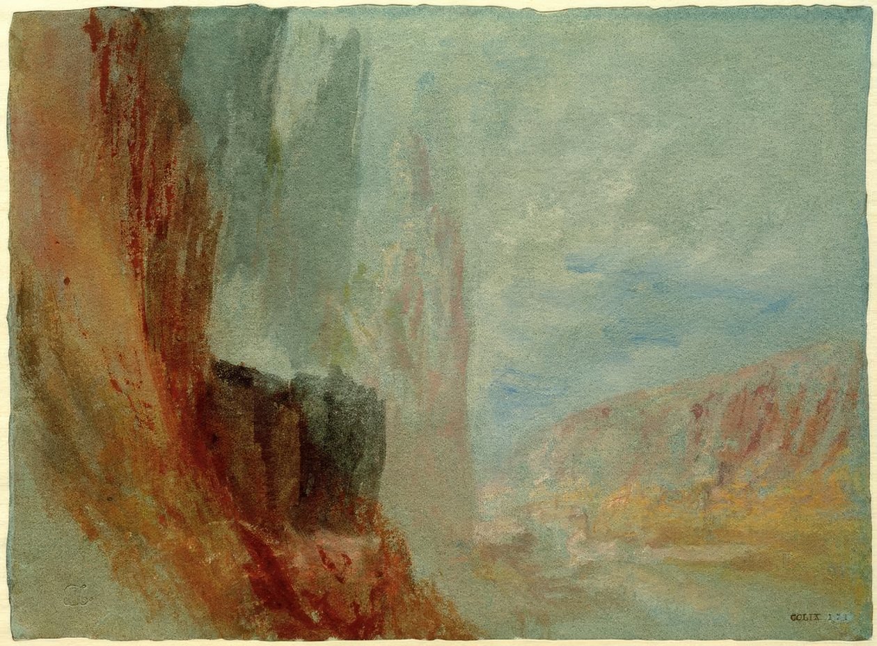 Skały nad Mozą autorstwa Joseph Mallord William Turner