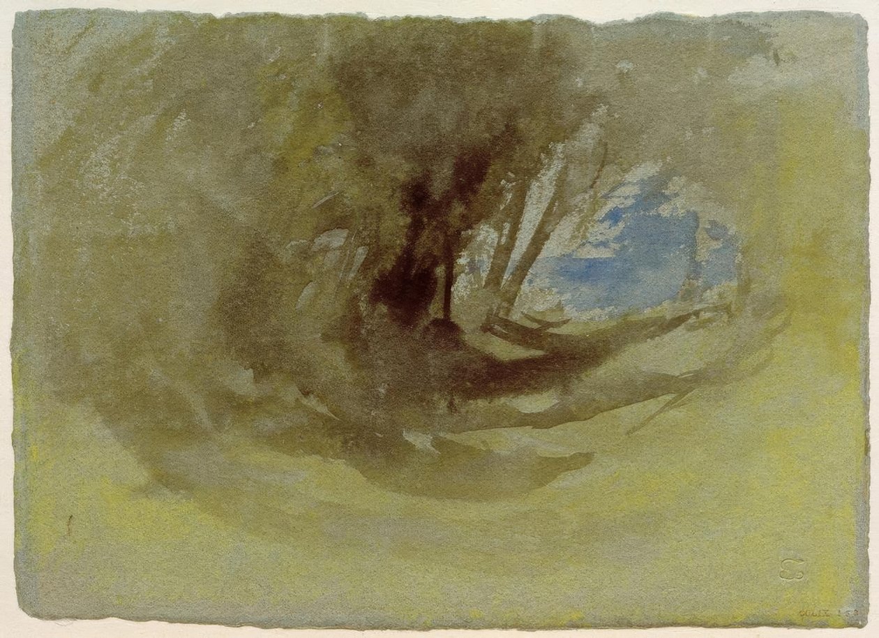 Scena na Mozie lub Mozeli (?) autorstwa Joseph Mallord William Turner
