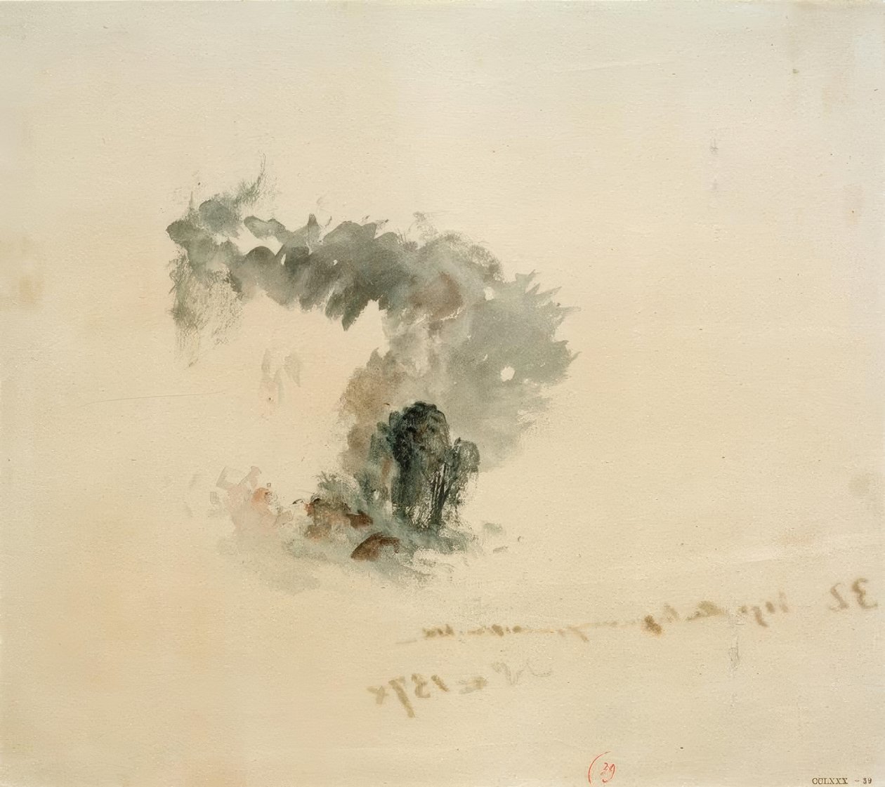 Morze, drzewa, postacie (?, za Dzieła poetyckie Campbella, 1837) autorstwa Joseph Mallord William Turner