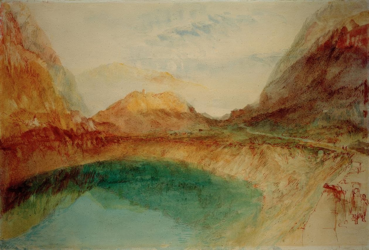 Jezioro w szwajcarskich górach autorstwa Joseph Mallord William Turner