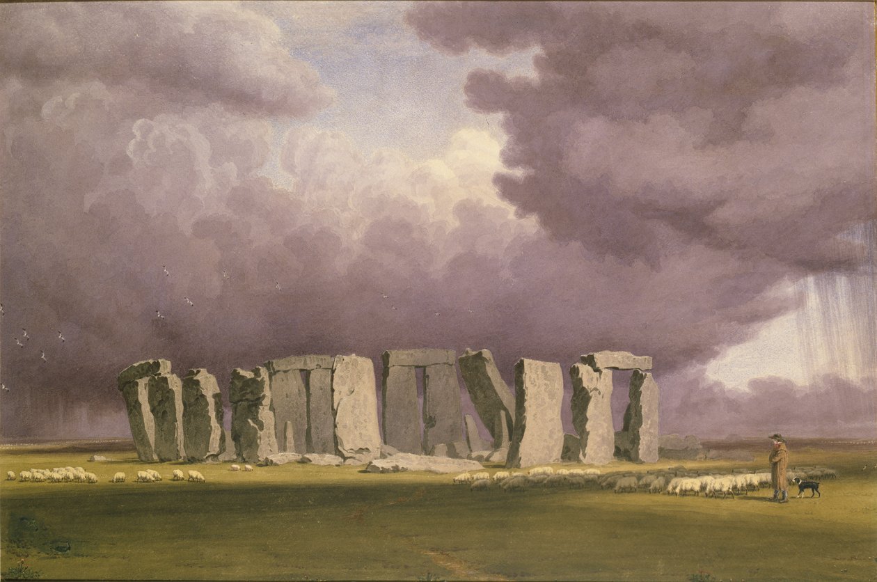 Stonehenge: Burzliwy dzień, 1846 autorstwa Joseph Mallord William Turner