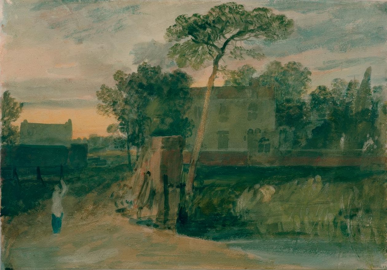 Syon Ferry House, Isleworth, Zachód słońca autorstwa Joseph Mallord William Turner