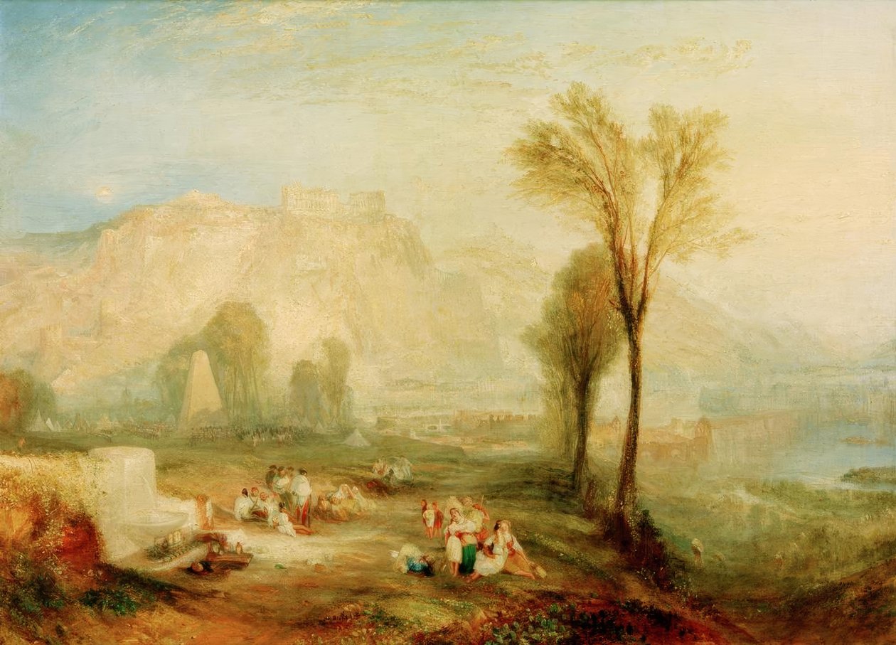 Jasny Kamień Honoru (Ehrenbreitstein) grób autorstwa Joseph Mallord William Turner